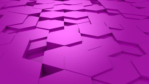 Background of Hexagons. Abstract background, 2 in 1, loop, created in 4K, 3d animation