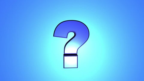 Rotating Question Mark symbol animation icon. Symbol presentation and rotation on colored background