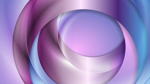 Blue and violet abstract glossy circles motion background. Seamless looping. Video animation Ultra HD 4K 3840x2160 Video de stock