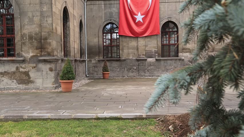 Exterior view of Kayseri High School Museum in Melikgazi/Kayseri-Turkey