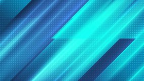 Bright blue technology stripes abstract motion background. Seamless loop. Video animation Ultra HD 4K 3840x2160
