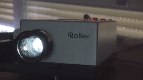 Geneva, Genève / Switzerland - 08 31 2018: Rollei slide projector