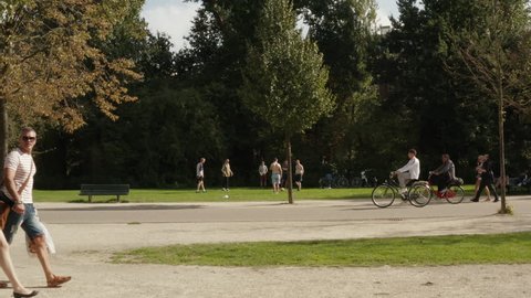 Amsterdam, Noord-Holland / Netherlands September 19 2018 - The Famous Park of Amsterdam; Vondel Park. The Vondelpark is the most popular park in Amsterdam. The Vondelpark is on the list of monuments.
