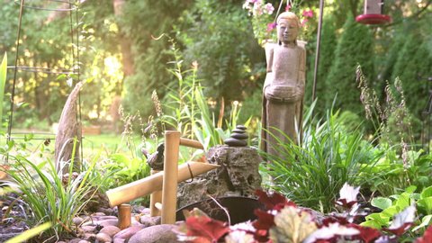 Buddha garden with water feature