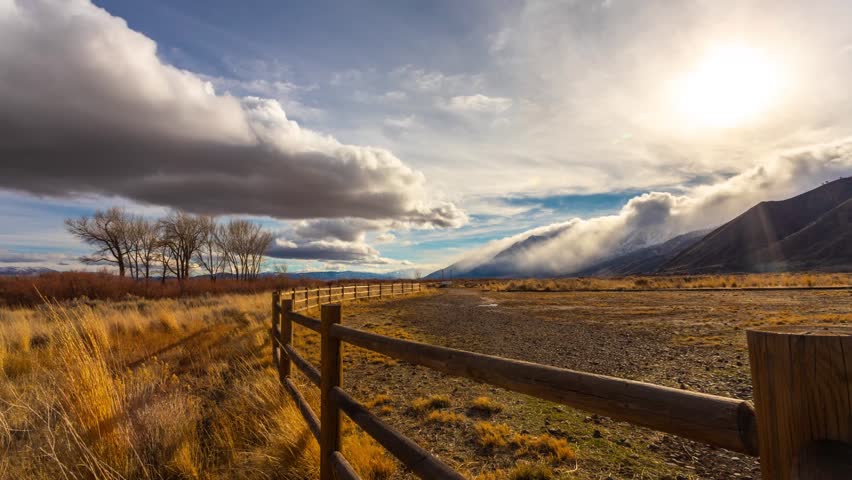 Eastern Sierra Storm Time-Lapse - clouds make their way over the mountains, forming an ever-changing lee wave over the Carson Valley in northern Nevada.