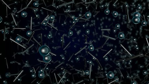 3D animation of the synthesis of graphene tubes.