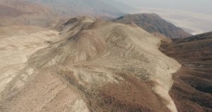Slow Aerial Drone Shot Revealing the Vast Landscape of Death Valley in Nevada.