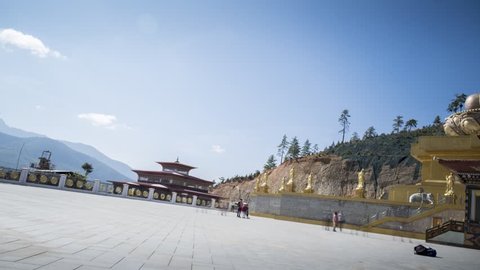 Thimphu, Bhutan -  December, 04, 2018: Buddha point temple