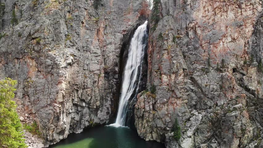 Footage of Porcupine Falls in the Big Horn Mountains of Wyoming.