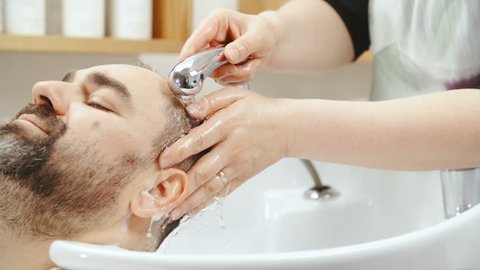 Washing Male Person Short Hair Stock Footage Video 100 Royalty Free 1010463863 Shutterstock