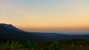 4K time lapse video of Kwan Phayao view point in the evening, Thailand.