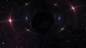 Black hole pulls in star space time funnel pit seamless loop animation background New quality universal science cool nice 4k stock video footage