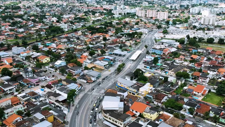 Campo Grande, Rio de Janeiro-RJ, Brazil, Cesario de Melo avenue seen from above