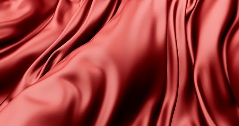 Red drapery Silk fabric in the wind. luxury background. slow motion 60fps 4k. Beautiful animated silk blowing in the wind. Arkivvideo