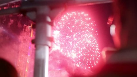 Fireworks pov shot happy new years 2019