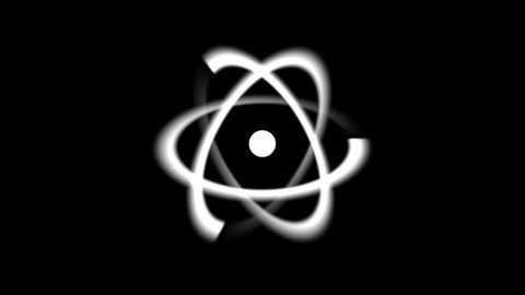Animated Atom Symbol Against Black Background Stock Footage Video (100%  Royalty-free) 1021677853 | Shutterstock
