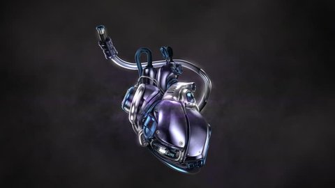 robotic heart high quality 3d animation