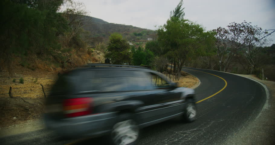 Roads on the Sirra Madre Oriental Mountain side, Mexico.