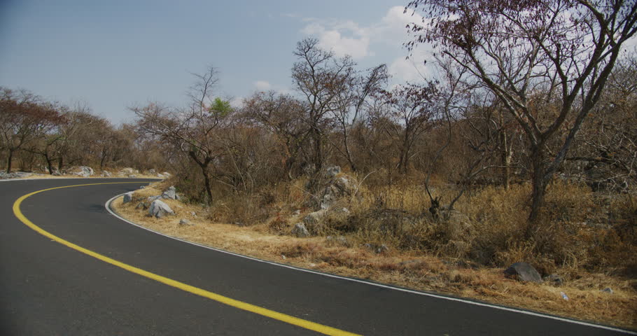 Roads on the Sirra Madre Oriental Mountain side, Mexico.