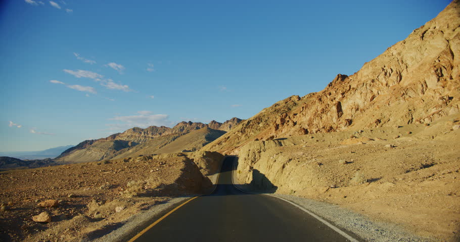 Roads in Death Valley National Park, California.