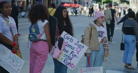 Women's March in Los Angeles, California. Jan 2018