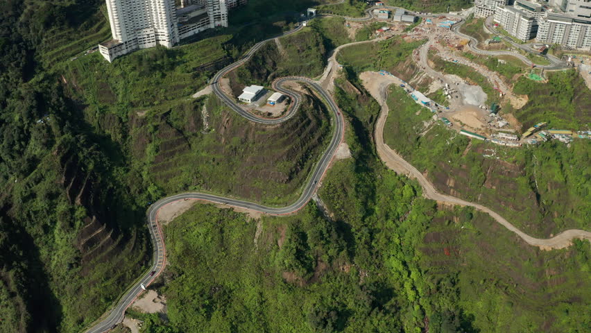 Morning aerial view near Grand ION Delemen, Genting Highlands