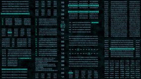 HUD Futuristic Digital Data Number Code Animation For Screensaver, Background. Motion Abstract Binary Decimal Statistics Monitor Display. - Powered by Shutterstock - Get 15% off with code: PIKWIZARD15