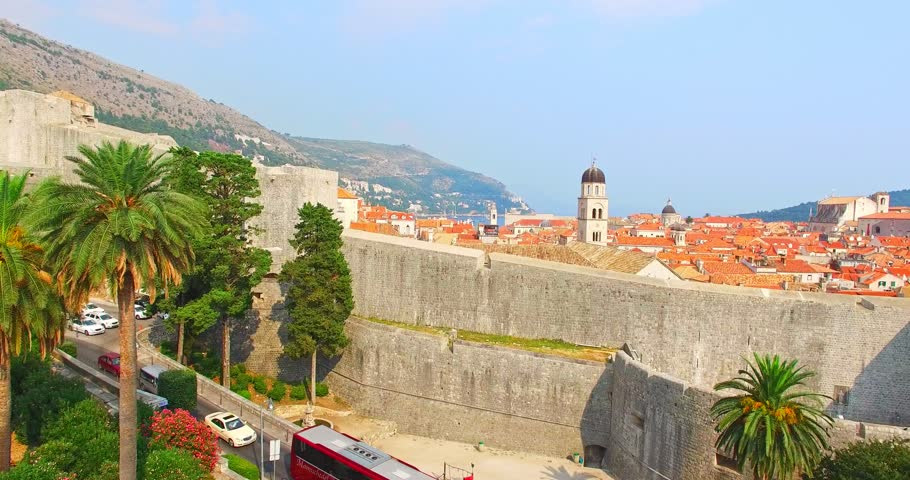 Dubrovnik, Croatia. Old Fortress Dubrovnik seeing from air.