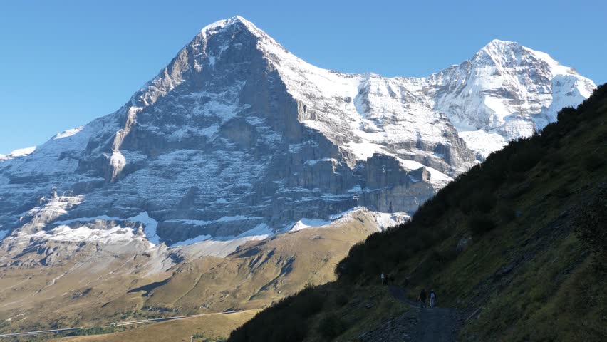 Eiger Mountain Landscape On Trail from Mannlichen To Kleine Scheidegg