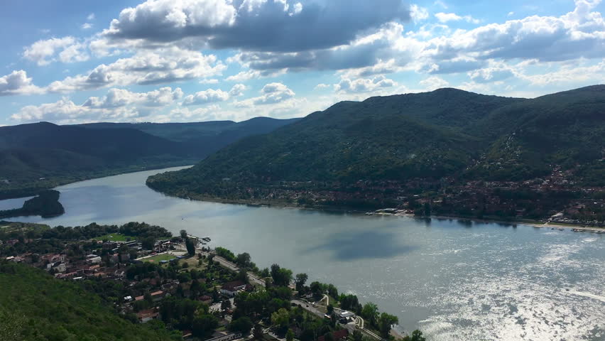Visegrad view in Hungary over Danube river