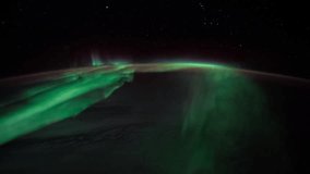 Planet Earth seen from the International Space Station with Aurora Borealis over Indian Ocean to Tasman Sea, Time Lapse 4K. Images courtesy of NASA Johnson Space Center