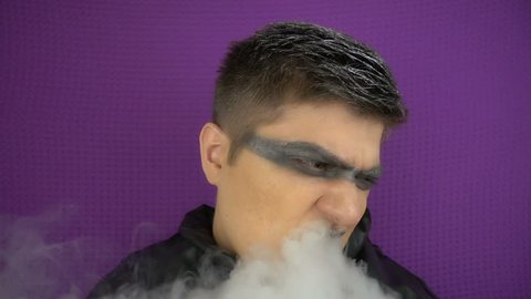 Modern Punk Rocker Smoking Slow Motion Stock Footage Video (100% ...