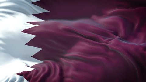 Realistic Flag of Qatar Loop