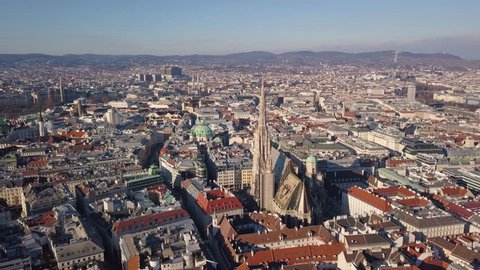 Aerial view of St. Stephen's Cathedral in Vienna