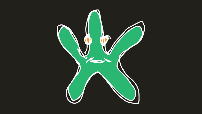 hand drawing black screen with theme of starfish