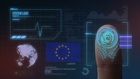 Finger Print Biometric Scanning Identification System. European Nationality  - Powered by Shutterstock - Get 15% off with code: PIKWIZARD15