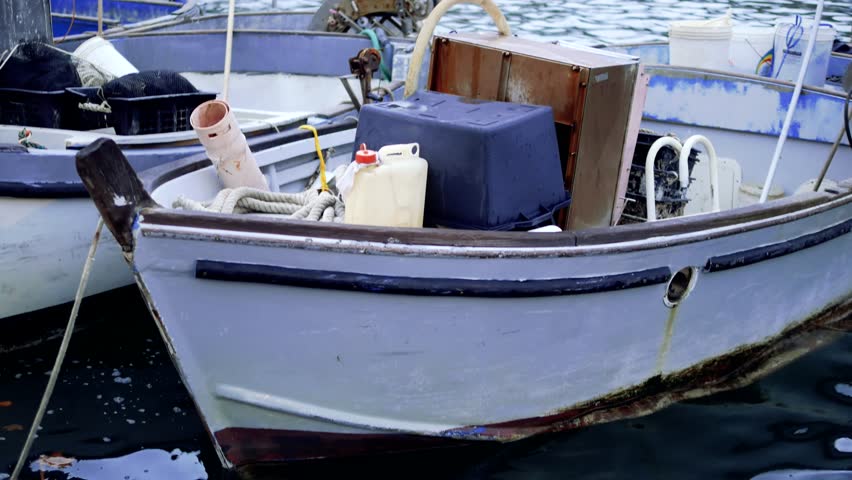 old boat in a harbour