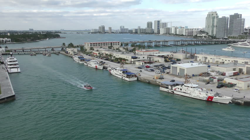 miami coast guard vessels Stock Footage Video (100% Royalty free