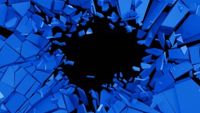 Abstract 3d rendering of cracked surface. Modern animated cgi background design. Wall destruction, 4k video with alpha matte - Powered by Shutterstock - Get 15% off with code: PIKWIZARD15