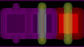 Video Art Multicolor Abstract Shapes & Signal Noise Feedback Manipulation