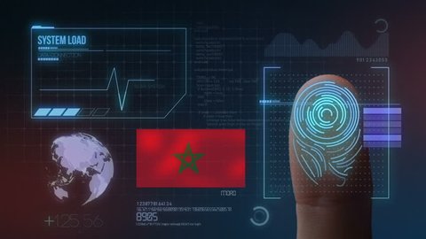 Finger Print Biometric Scanning Identification System. Morocco Nationality 