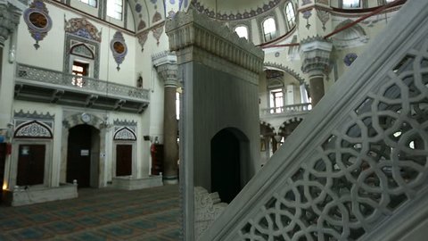 Istanbul Ottoman Gazi Ahmet Pasa Mosque Interior Minber Ornament