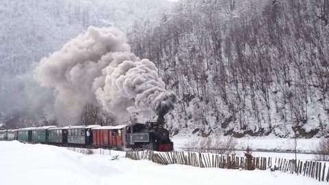 Winter Steam Train Mocanita