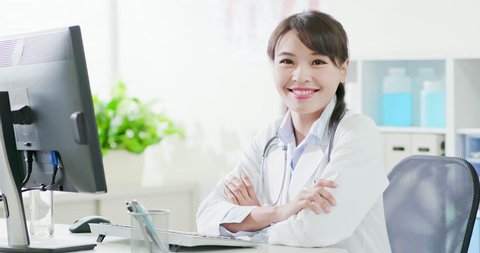 woman doctor work and smile to you in the hospital