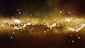 Abstract motion background shining gold particles stars sparks wave movement loop - Powered by Shutterstock - Get 15% off with code: PIKWIZARD15