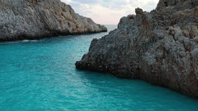 Seitan Limania, the pretty inlet on the island of Crete, Greece.