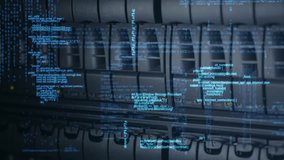 Digital composite of computer code generating against a background with server fans - Powered by Shutterstock - Get 15% off with code: PIKWIZARD15