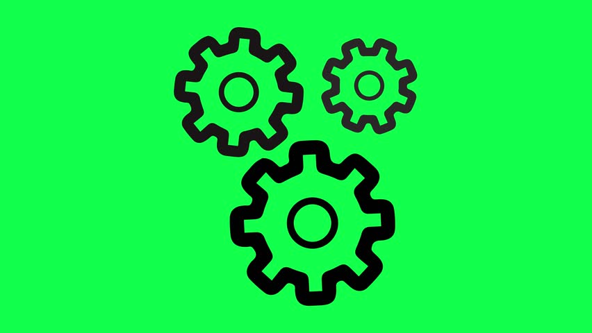 Gears rotating on green screen background. Cogwheel work or teamwork symbol. Seamless loop 4k animation. Royalty-Free Stock Footage #1022025040