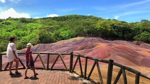 "Seven coloured earths". A formation in nature that has become a huge tourist attraction on island Mauritius.