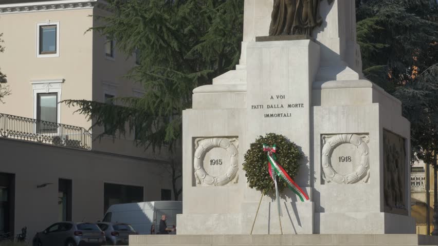 Detail of the War Memorial to the first world war - 4k